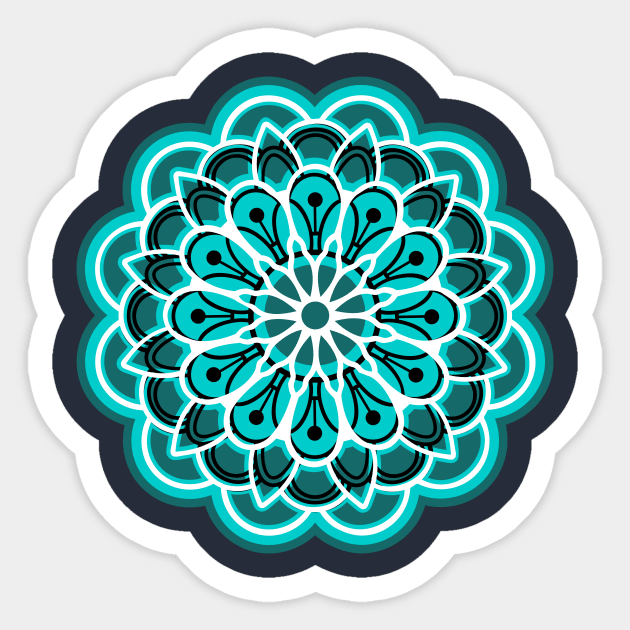 Mandala on T-Shirt Sticker by GupShup